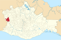 Mexico Oaxaca Santiago Juxtlahuaca location map